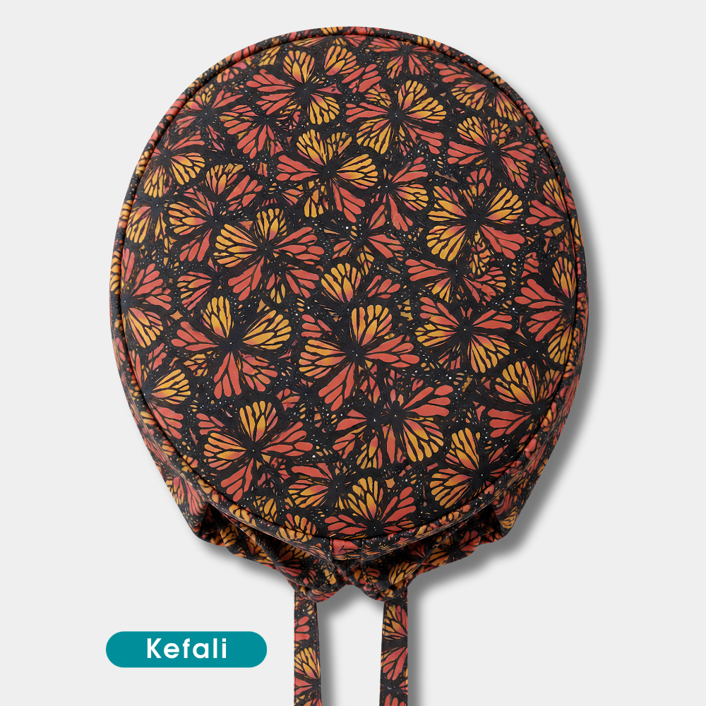 Kefali | gorro quirúrgico mariposas monarca