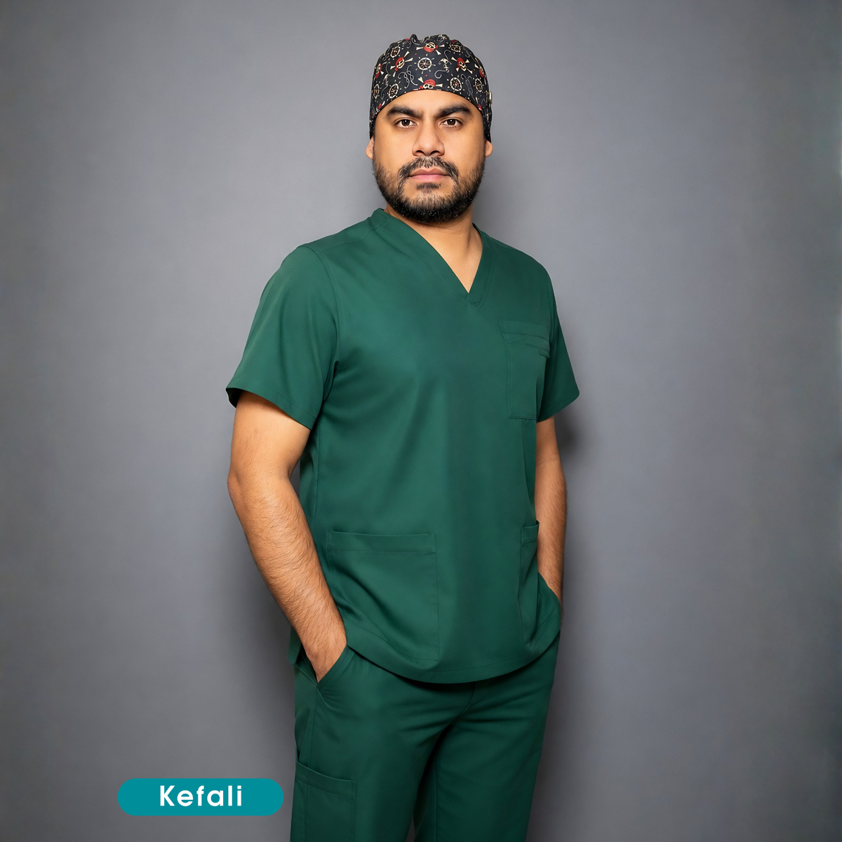 Kefali Soma | pijama quirúrgica verde