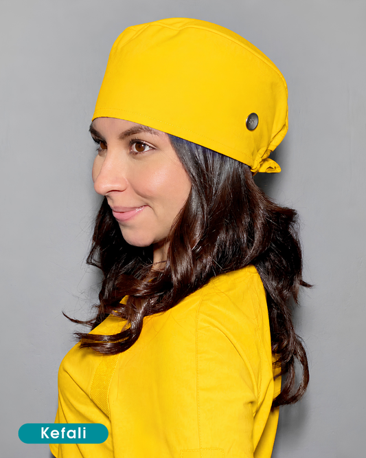 Kefali | gorro quirúrgico amarillo