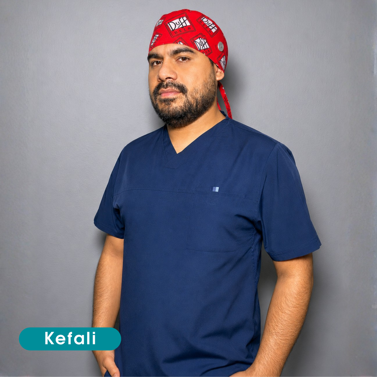 Kefali | gorro quirúrgico cerveza animada
