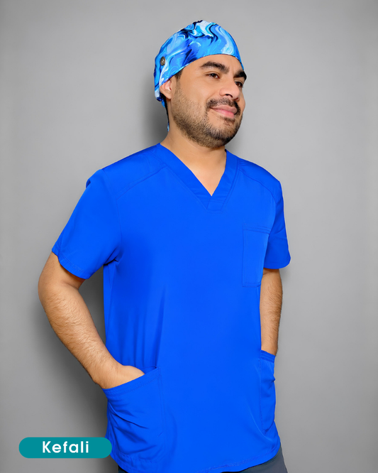 Kefali | gorro quirúrgico líquidos azul
