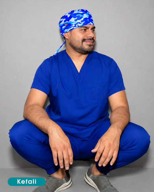 Kefali | gorro quirúrgico manchas azul