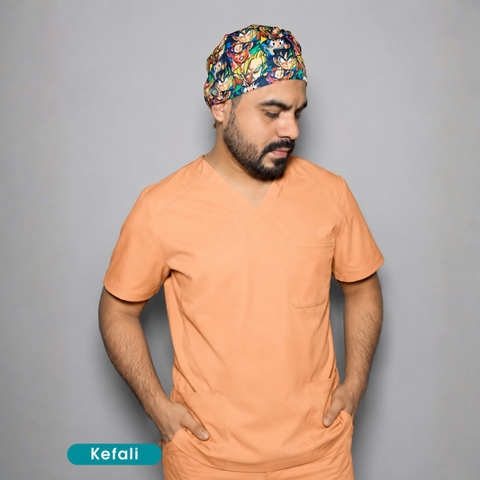 Kefali Soma | pijama quirúrgica naranja