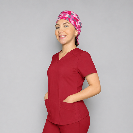 Gorro Quirúrgico Manchas Rosa