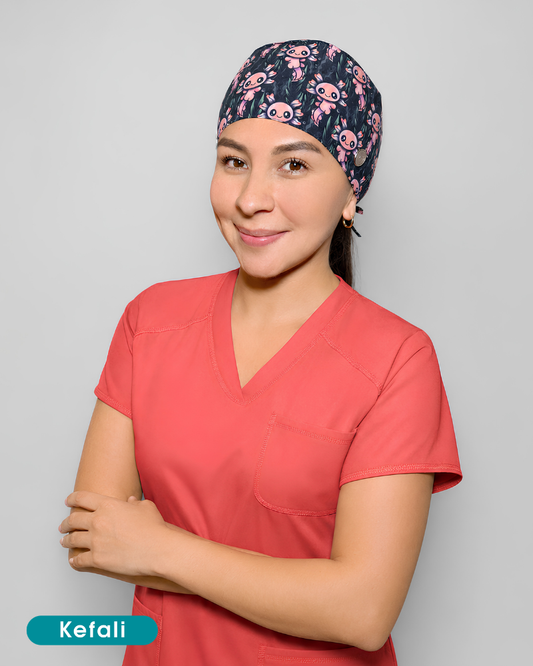 Kefali | gorro quirúrgico pequeño ajolote