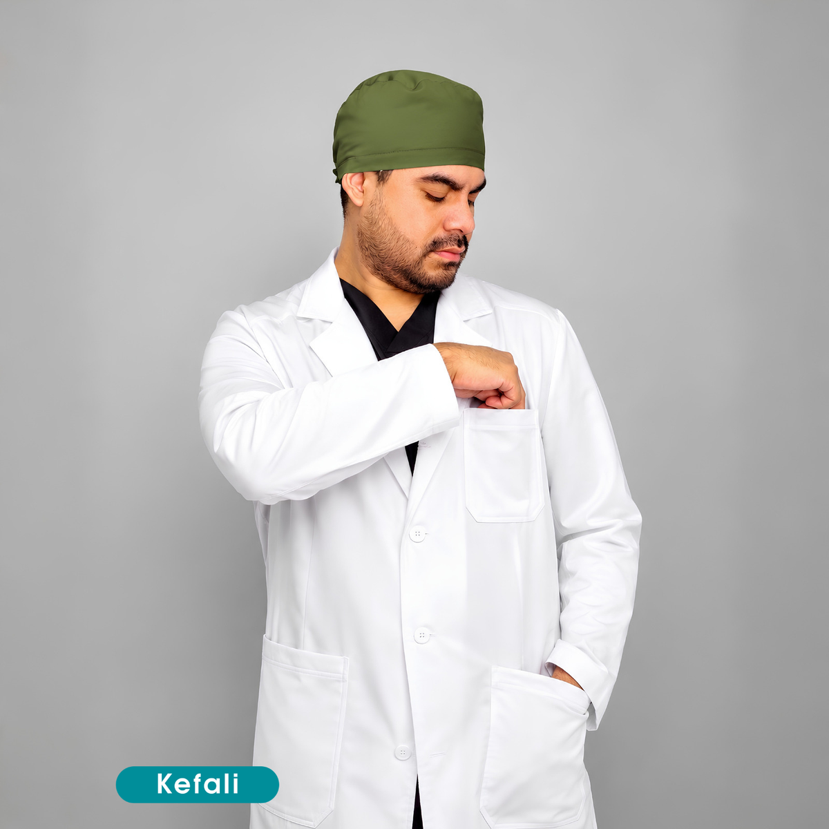 Kefali | gorro quirúrgico olivo