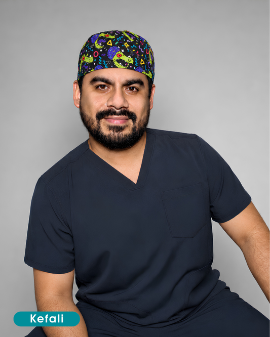 Kefali | gorro quirúrgico doctor dinosaurio