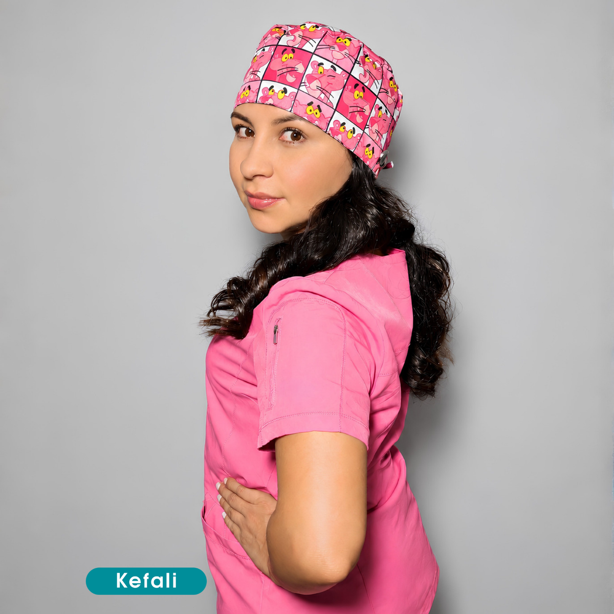 Kefali | gorro quirúrgico pantera rosa