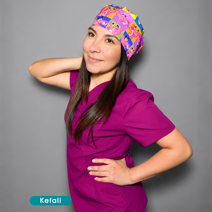 Kefali | gorro quirúrgico pantera rosa colores