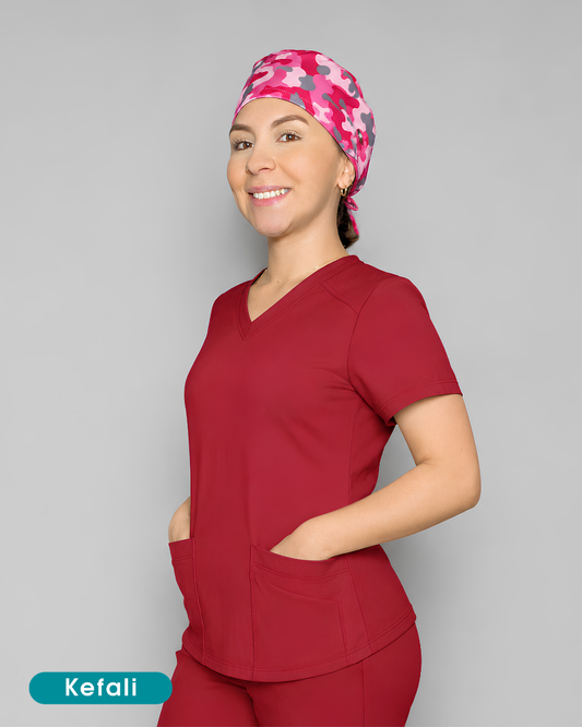 Kefali | gorro quirúrgico manchas rosa