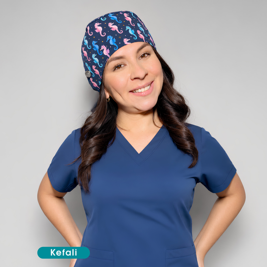 Kefali | gorro quirúrgico caballitos de mar