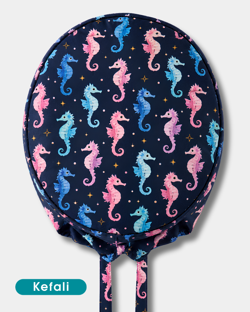 Kefali | gorro quirúrgico caballitos de mar
