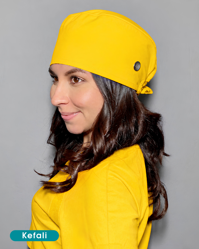 Kefali | gorro quirúrgico amarillo