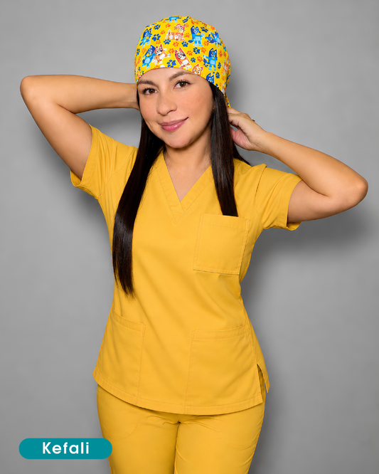 Kefali | gorro quirúrgico perrito azul