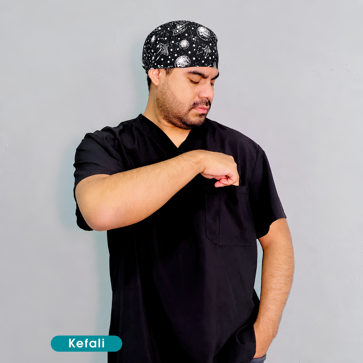 Kefali | gorro quirúrgico viaje a la luna