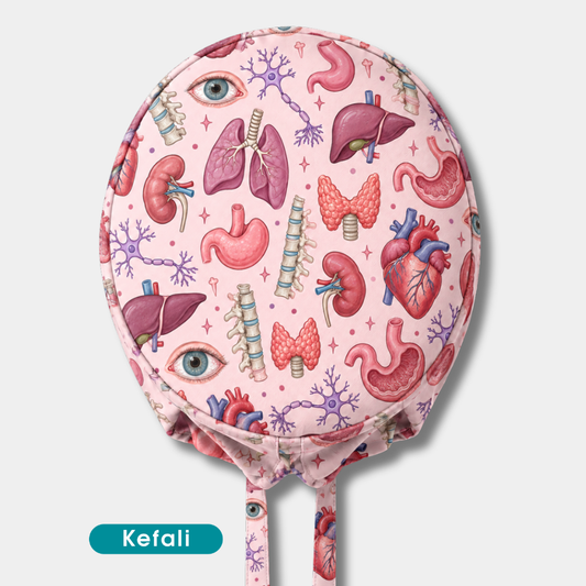 Kefali | gorro quirúrgico órganos en rosa