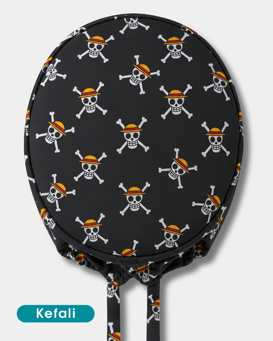 Kefali | gorro quirúrgico piratas anime calavera