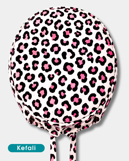 Kefali | gorro quirúrgico rosa leopardo