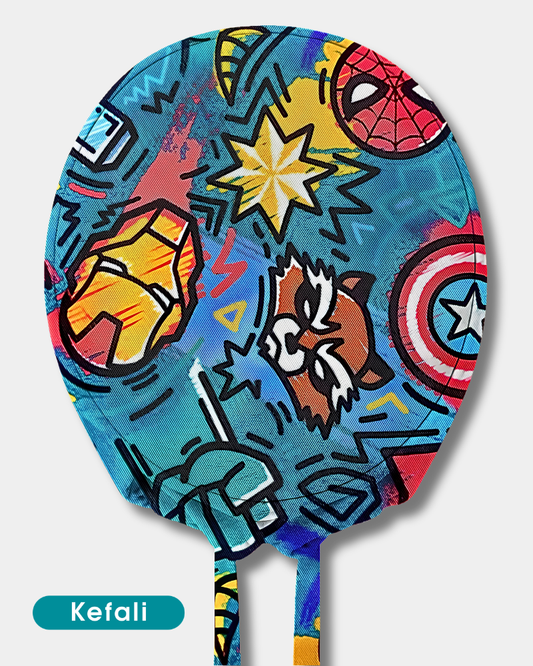Kefali | gorro quirúrgico superhéroes iconos