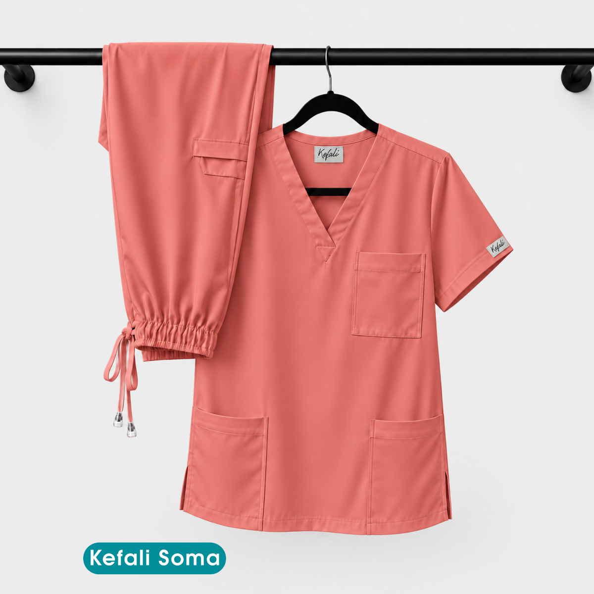 Kefali Soma | pijama quirúrgica salmón