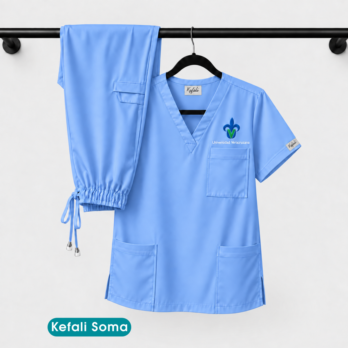 Kefali Soma | pijama quirúrgica UV plumbago (incluye bordado)