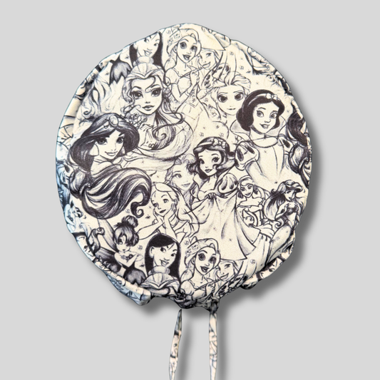 Gorro Quirúrgico Disney Princesas B/N