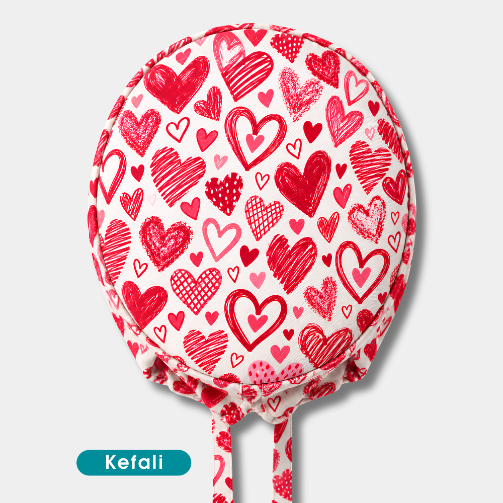 Kefali | gorro quirúrgico corazones