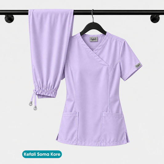 Kefali Soma Kore | pijama quirúrgico lila