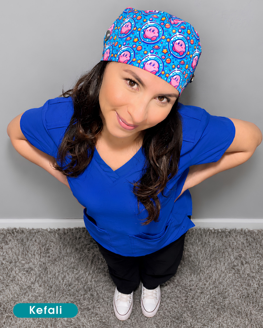 Kefali | gorro quirúrgico gamer rosa