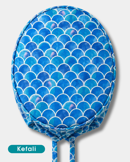 Kefali | gorro quirúrgico escamas azul