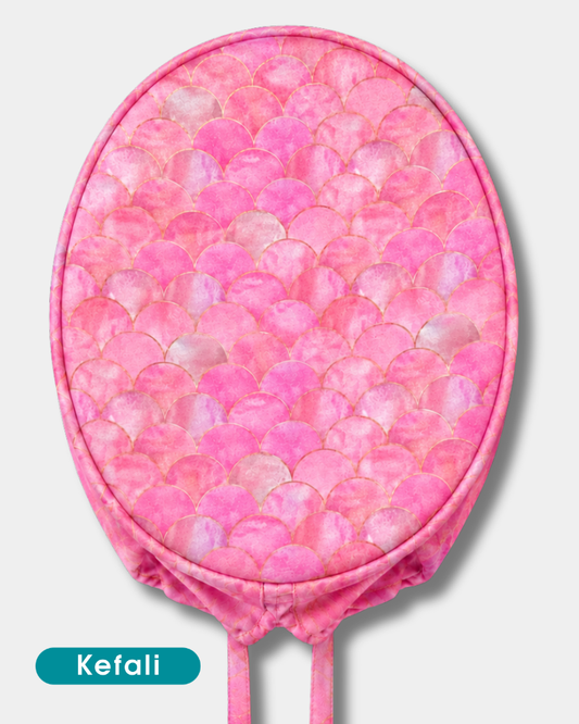 Kefali | gorro quirúrgico escamas rosa