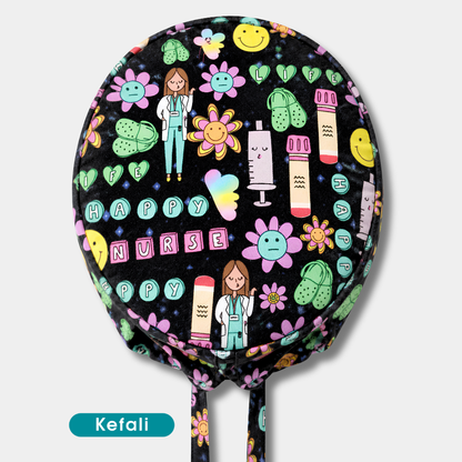 Kefali | gorro quirúrgico enfermera feliz