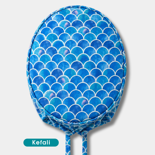 Kefali | gorro quirúrgico escamas azul