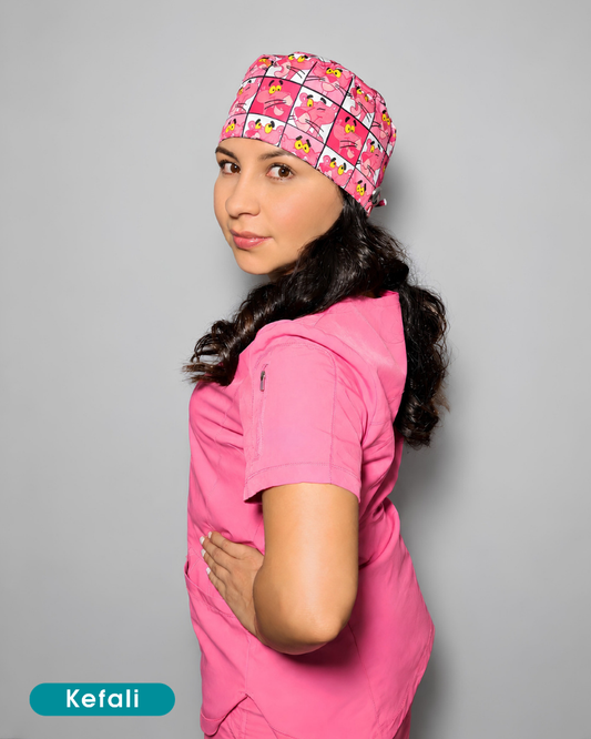 Kefali | gorro quirúrgico pantera rosa