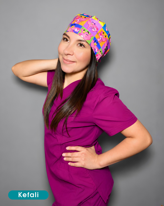 Kefali | gorro quirúrgico pantera rosa colores