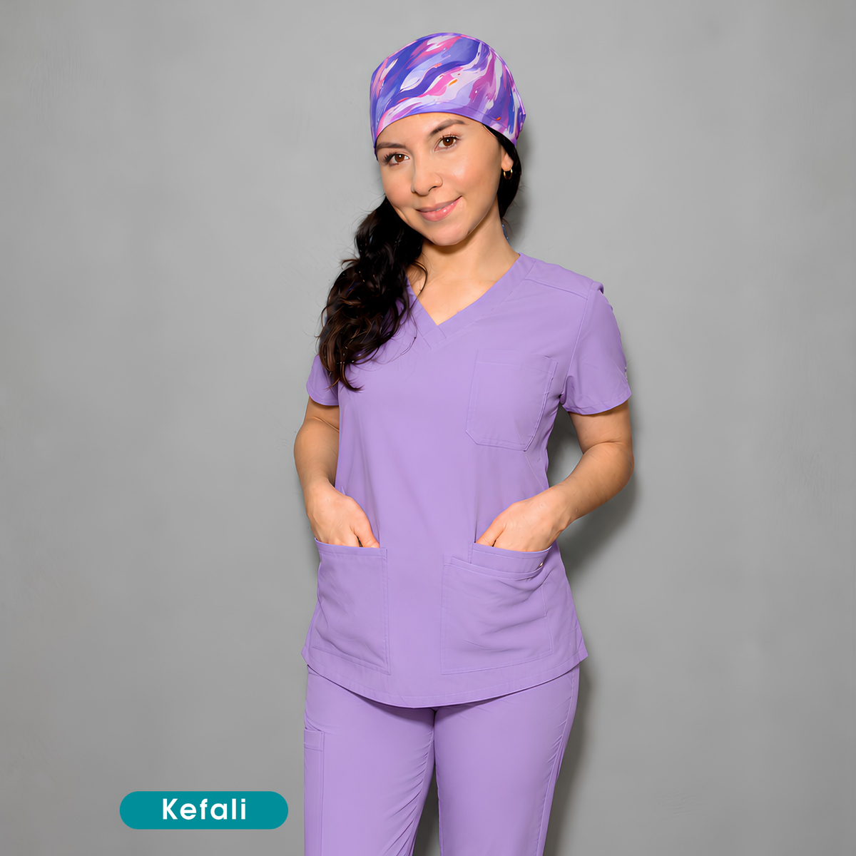 Kefali | gorro quirúrgico líquidos lila