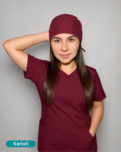 Kefali | gorro quirúrgico vino